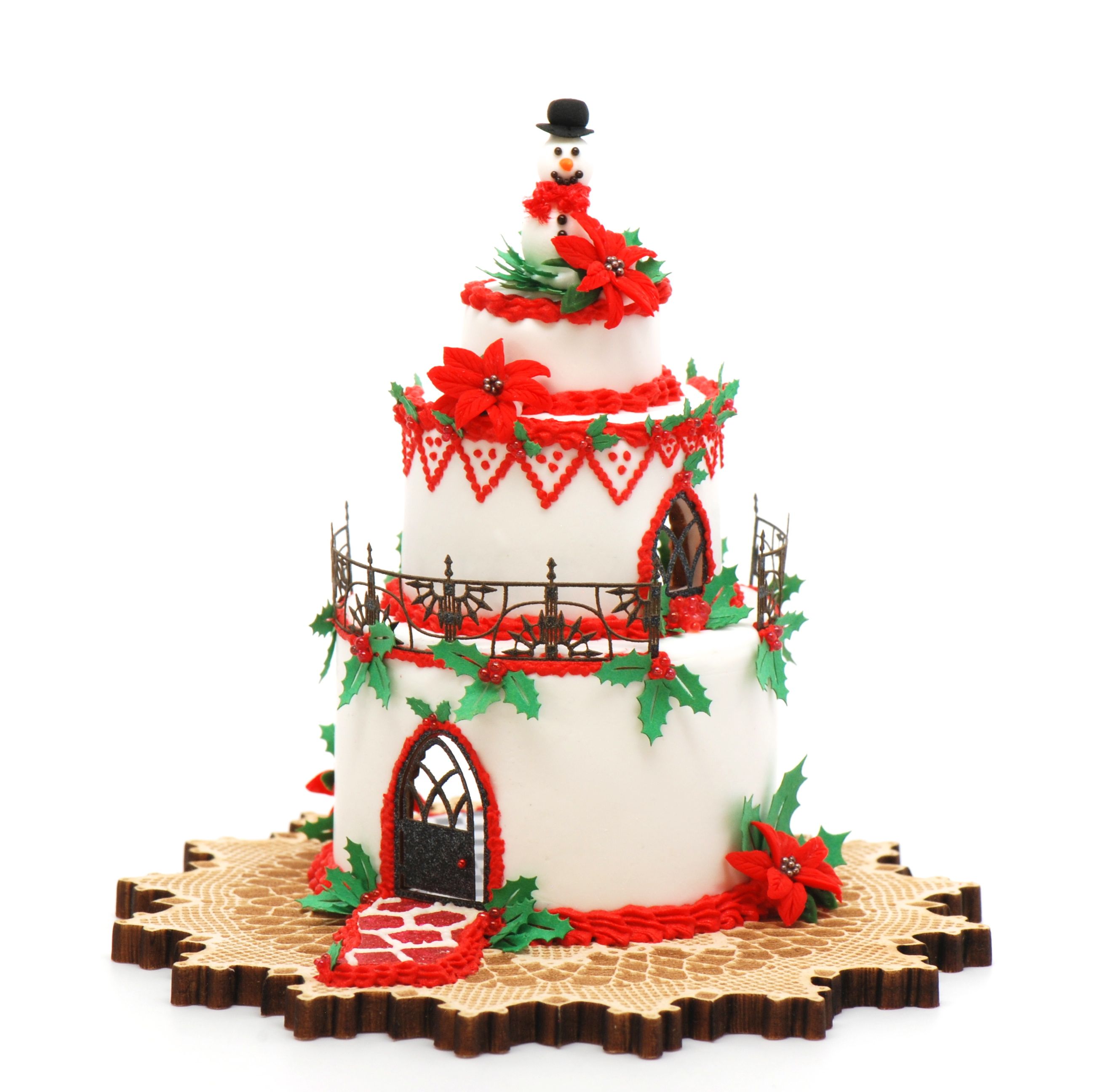 Poinsettia Cake House Stewart Dollhouse Creations Poinsettia Cake House Stewart Dollhouse Creations